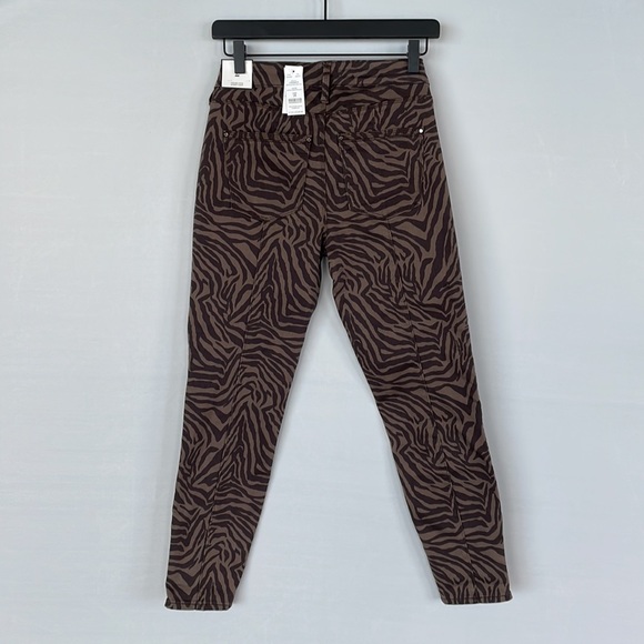 NWT WHBM Mid rise Zebra Skinny Crop Jeans Size 2 - Picture 8 of 16